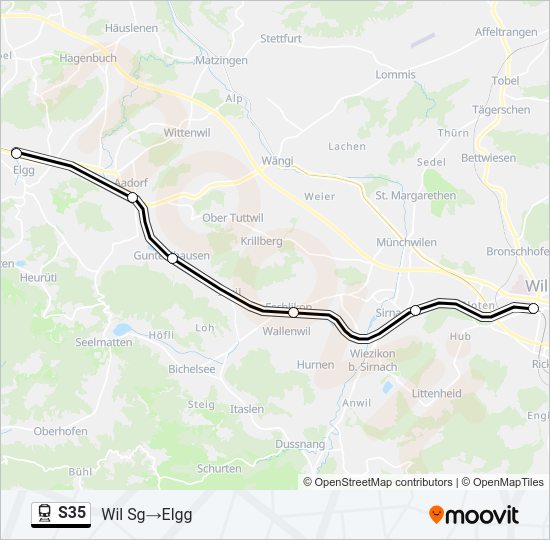 S35 Train Line Map