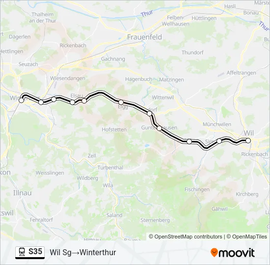 S35 Train Line Map