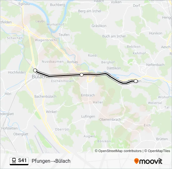 S41 Train Line Map