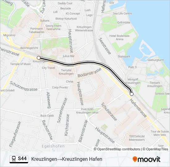 S44 Train Line Map