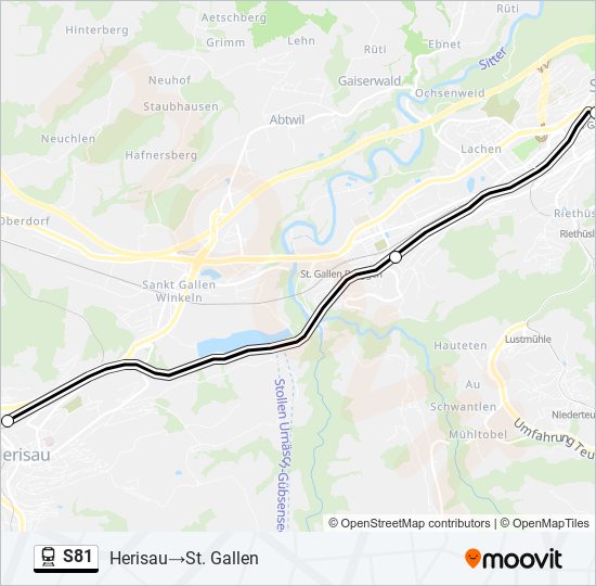 S81 Train Line Map