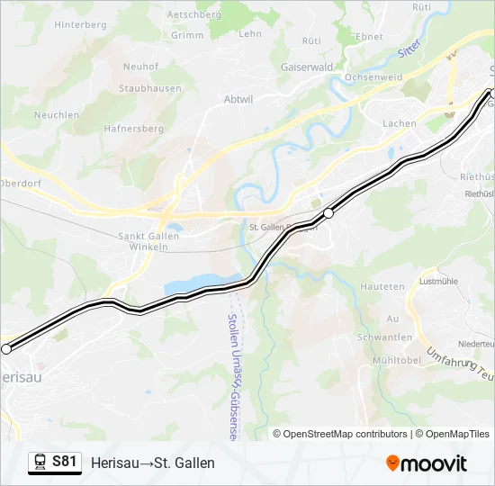 S81 Train Line Map