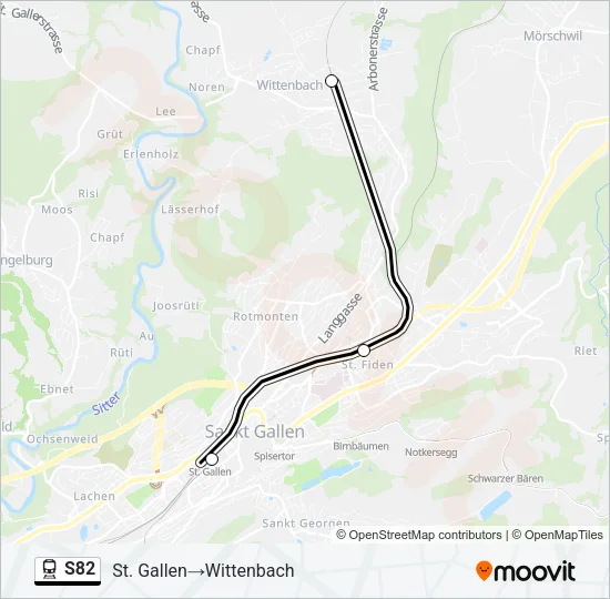 S82 Train Line Map