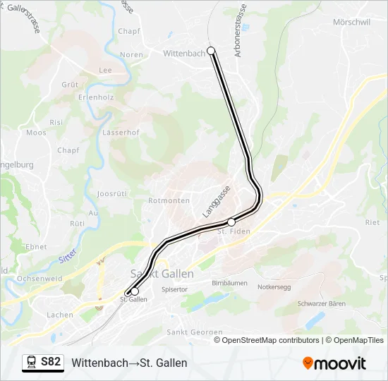 S82 Train Line Map