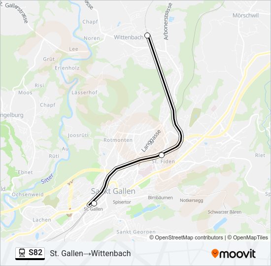 S82 Train Line Map