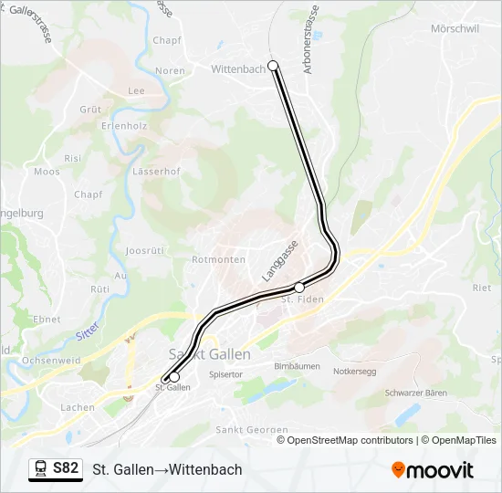 S82 Train Line Map
