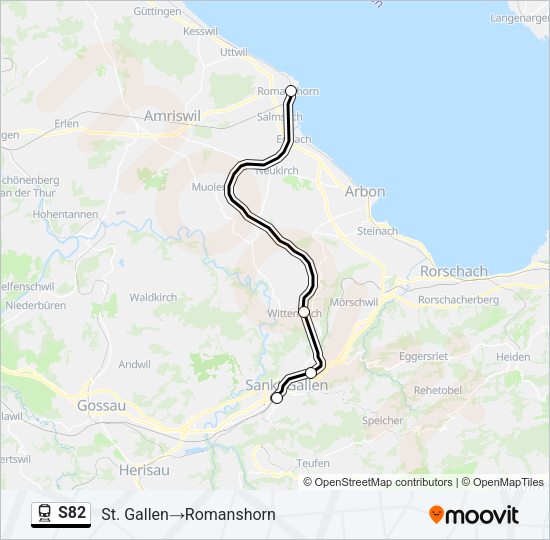 S82 Train Line Map