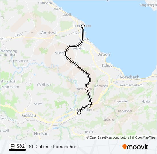S82 Train Line Map