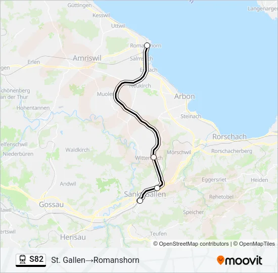 S82 Train Line Map