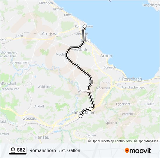 S82 Train Line Map