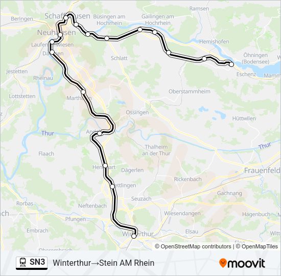 SN3 Train Line Map