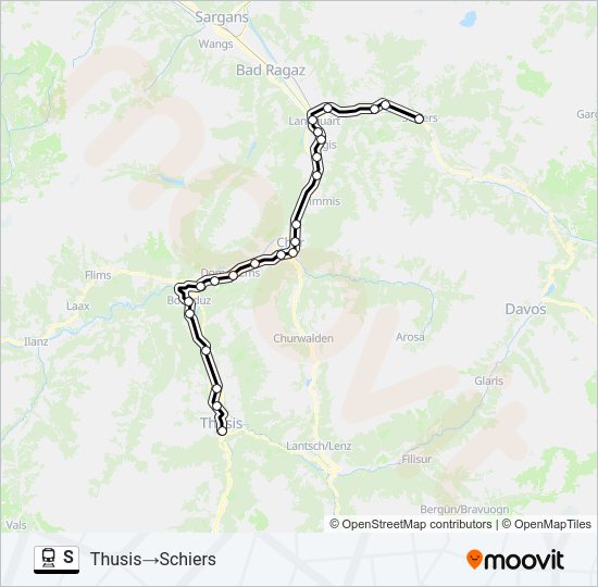 S train Line Map