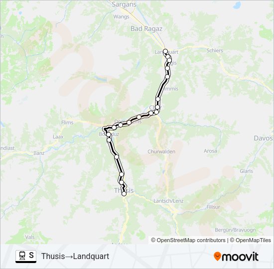 S Train Line Map