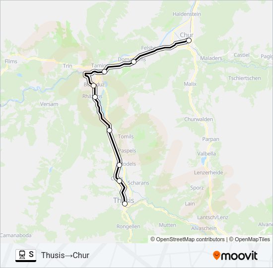S Train Line Map