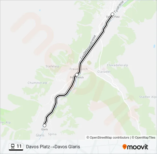 11 Train Line Map