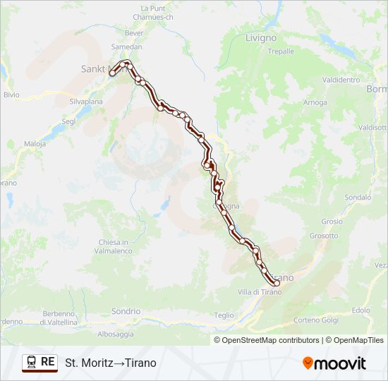 RE Train Line Map