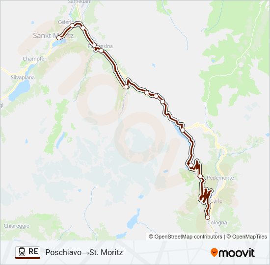 RE Train Line Map