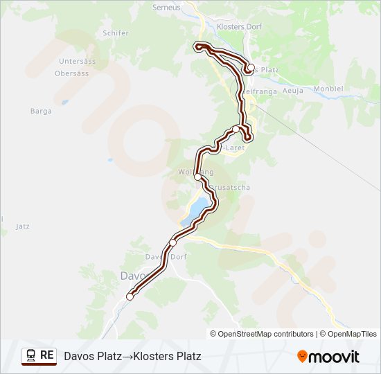 RE Train Line Map