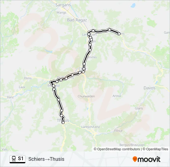 S1 Train Line Map