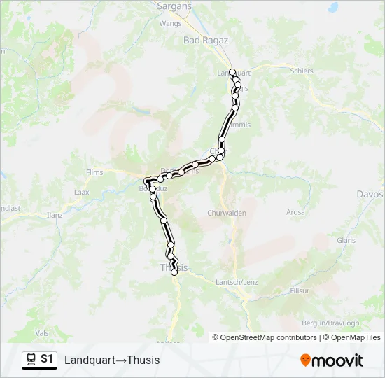 S1 Train Line Map