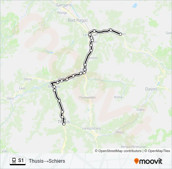 S1 Train Line Map
