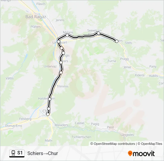 S1 Train Line Map