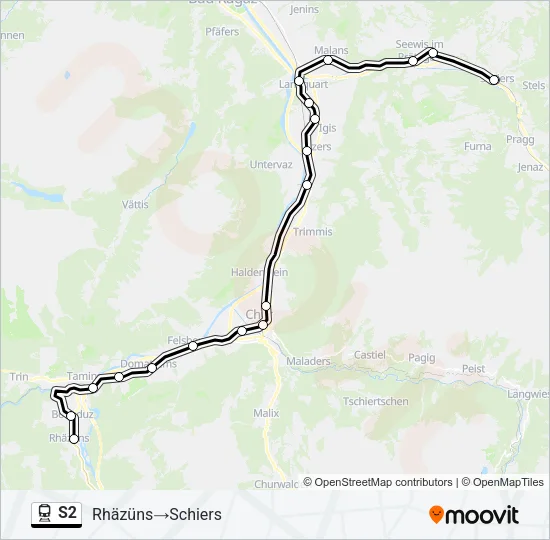 S2 Train Line Map