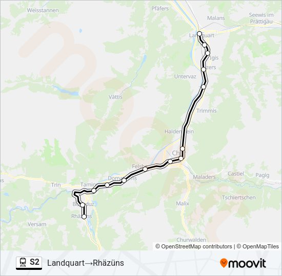 S2 Train Line Map