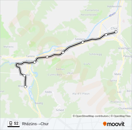 S2 Train Line Map
