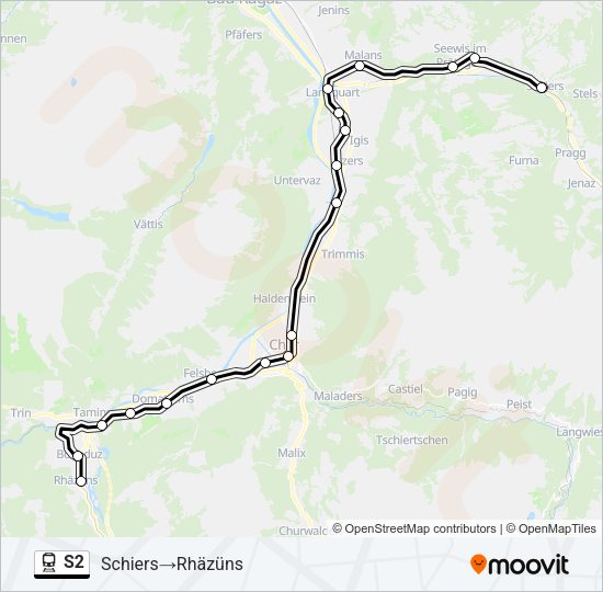 S2 Train Line Map