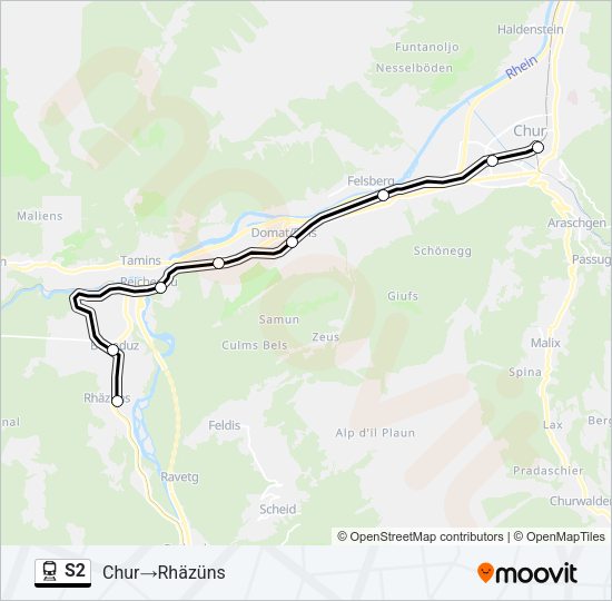 S2 Train Line Map