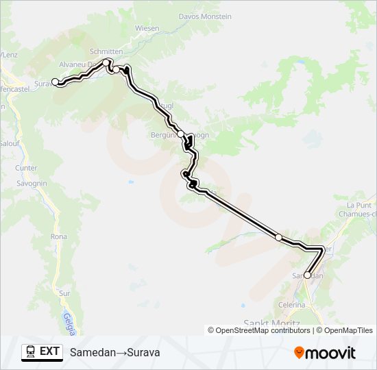 EXT Train Line Map
