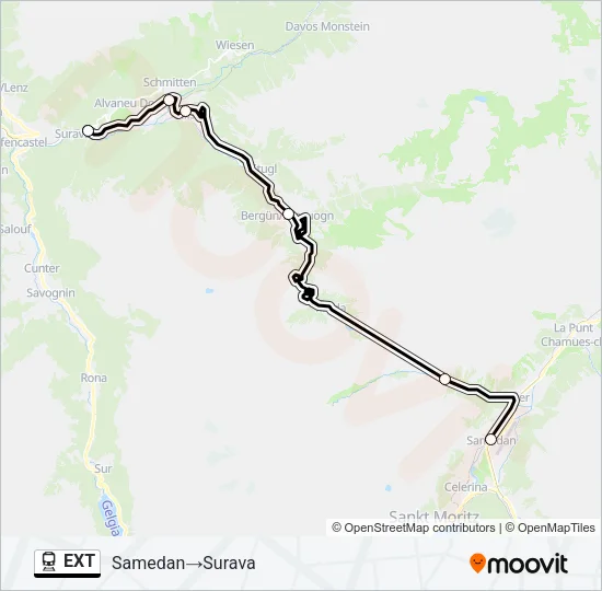EXT Train Line Map
