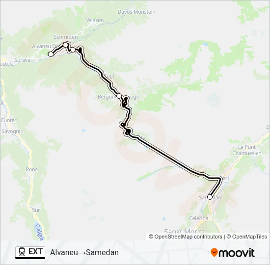 EXT Train Line Map
