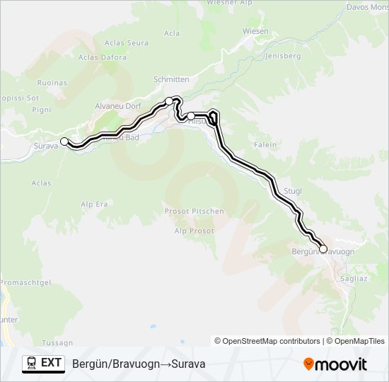 EXT Train Line Map