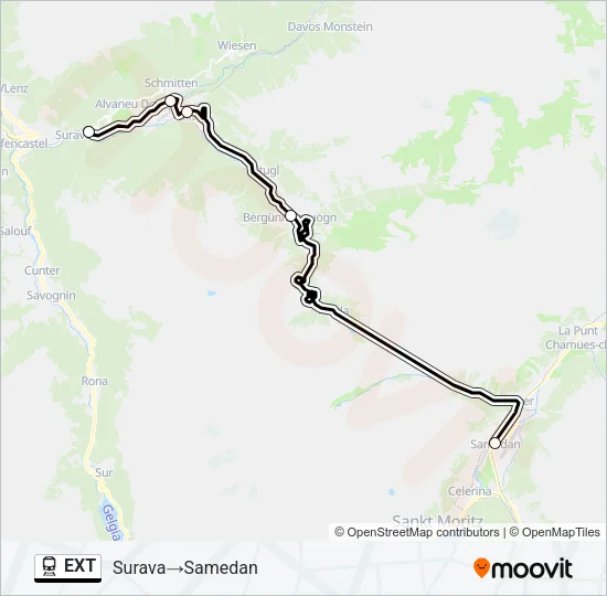 EXT Train Line Map