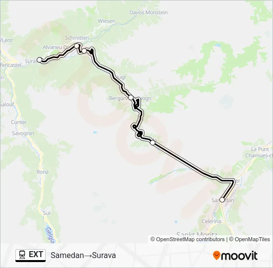 EXT Train Line Map