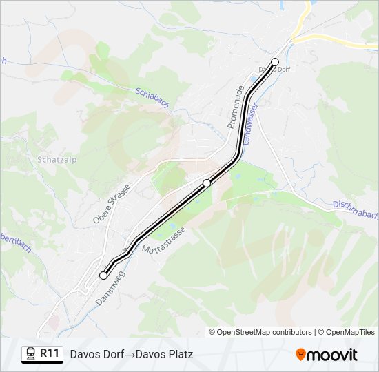 R11 Train Line Map