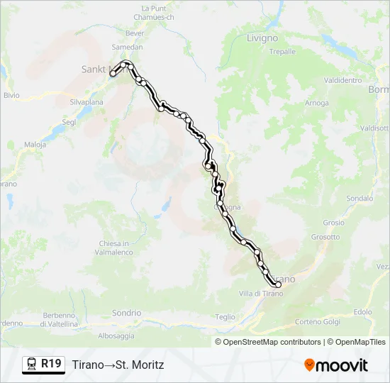 R19 Train Line Map