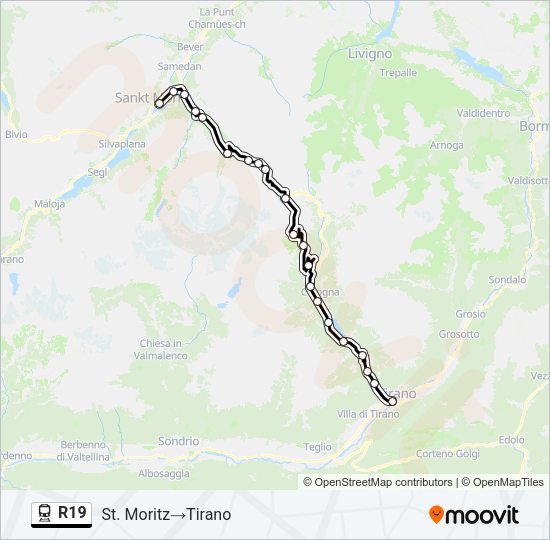 R19 Train Line Map
