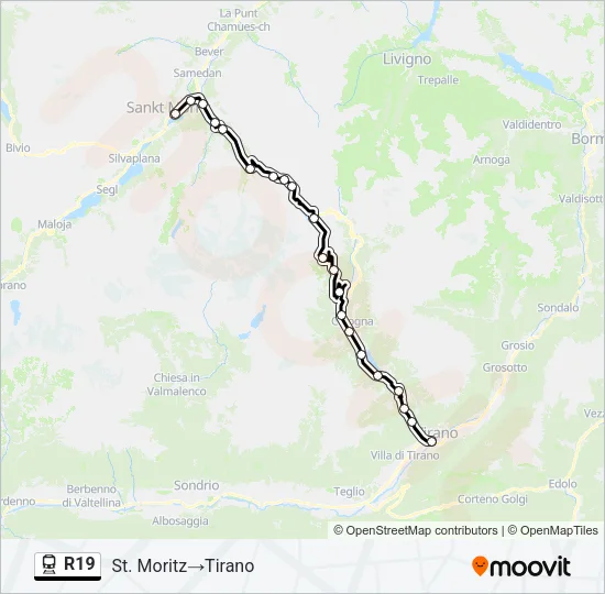 R19 Train Line Map
