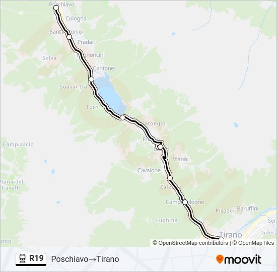 R19 Train Line Map