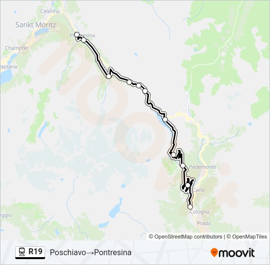 R19 Train Line Map