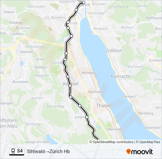 S4 Train Line Map