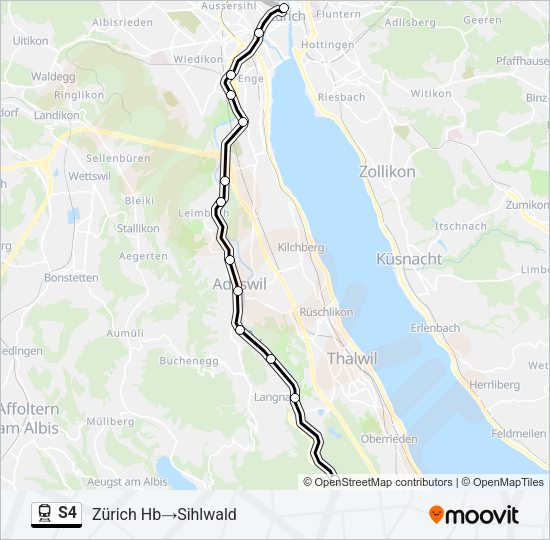 S4 Train Line Map