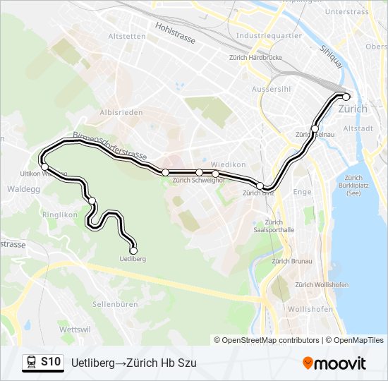 S10 train Line Map