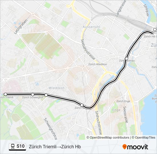 S10 Train Line Map