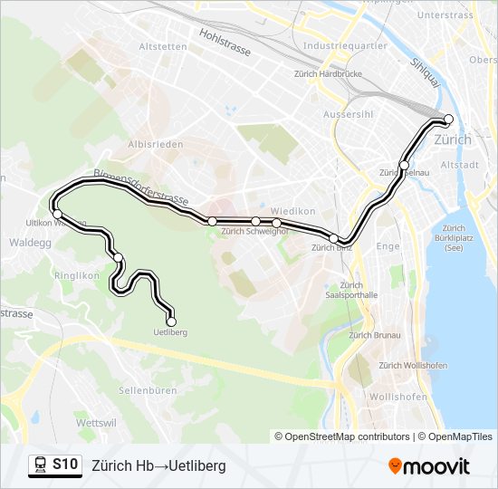 S10 Train Line Map