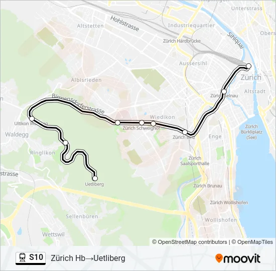 S10 Train Line Map