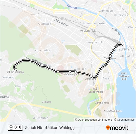 S10 Train Line Map